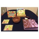 JYR005 Hawaiian Style Lot - Koa Bowl, Frames, Cooler, More