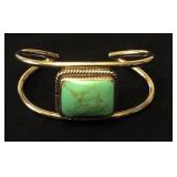 JYR013 Vintage Sterling Silver and Turquoise Cuff
