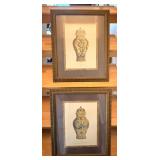 HKA009 - 2 Framed Oriental Ginger Jar Prints