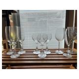 HKA015 - Assorted and Mikasa Crystal Champagne Glasses 