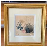 HKA022 - “Utagawa Hiroshige: Chrysanthemums” Framed Woodblock Artwork