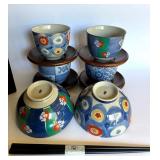HKA050 - Retro Japanese Tea Cups And Bowls 