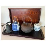 HKA054 - Tea Pots, Trays, & Meditation Bell 