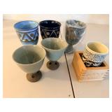 HKA088 - Japanese High-Footed Tea/Sake Cups. 