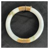 HKA093 - Hinged Bangle Jade Bracelet 