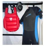 HKA105 - Wet Suit, Karate Pads, & Knee Pads 