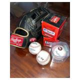 HKA107 - Rawlings Baseball Glove And Baseballs 