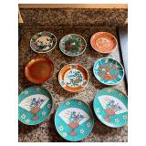 HKA128 - Japanese Kutani Ware Ceramic Mini Plates 