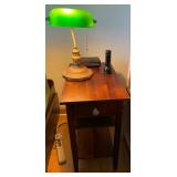 HKA154 - Nightstand, Bankers Lamp, Radio Bundle 