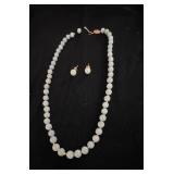 HKA180 - 14K Gold & Celadon Green Jade Jewelry Set