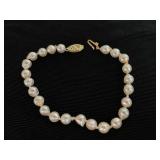 HKA245 - 14K Gold Baroque Freshwater Pearl Bracelet 