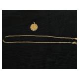 HKA247 - St. Christopher Pendant & Two Gold Bracelets