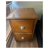 HKA284 - Wood Bedside Table With Two Drawers 
