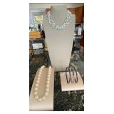 HKA297 - Vintage Pearl Necklaces & Cloissone Bracelets 