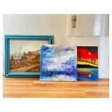 KFF019 Four Acrylic Paintings 