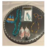 KFF053 Turquoise Necklace & Native Beaded Jewelry 