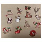 MES021 Thirteen Festive Christmas Brooches 