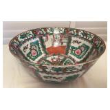MES030 Extra Large Chinese Rose Medallion Porcelain Bowl 14”