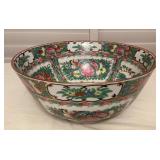 MES034 Large Chinese Rose Medallion Serving Bowl 12”