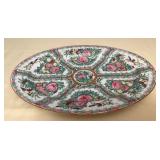 MES044 Large Chinese Rose Medallion Oval Serving Plate