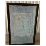 MES069 Large Framed Abstract Nude Art Print