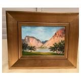 MES094 Framed Original “Canyon Lake” Scenic Painting 