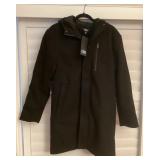 MES118 Men’s FSBN Black Hooded Coat Size S New
