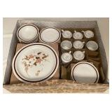 MES130 Vintage “Autumn Bouquet” Stoneware Dish Set New