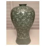 MES135 Large Korean Celadon Porcelain Vase