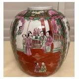 MES157 Large Chinese Rose Medallion Porcelain Ginger Jar Vase