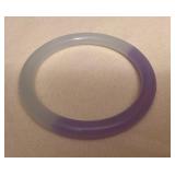 MES170 Lavender & White Jade Bangle Bracelet New