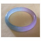 MES195 Lavender & Green Jade Bangle Bracelet New 