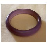 MES197 Plum Jade Bangle Bracelet New 