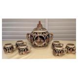 MES200 Gerz W. Germany Ceramic Punch Bowl Set