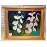 MES212 Framed Original Painting Of Beautiful Phalaenopsis Orchid Flowers 