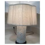 MES221 White Porcelain Chine De Blanc Lamp
