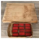 MES225 Red Ceramic Tiles & Wood Block
