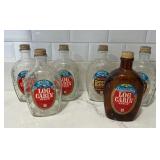 MES238 Six Collectors Log Cabin Syrup Bottles