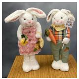 VBB170 Extremely Adorable Mrs. & Mr. Bunny Country Couple - Standing Easter Decor