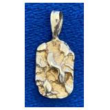 VBB522 Vintage 14k Gold Nugget Charm