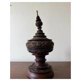 SAT004 - Wooden Burmese offering vessel (Hsun Ok) 