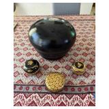 SAT039 - Vintage Lacquered Round Boxes