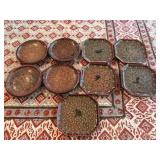 SAT043 - Set Of 9 Lacquerware Trays 