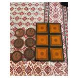 SAT044 - Two Sets Of Lacquerware Drink Coasters