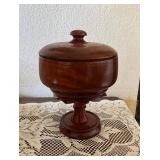 SAT054 - Handcrafted Wooden Lidded Trinket Box