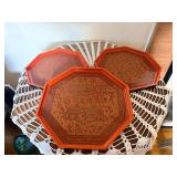 SAT056 - Southeast Asian Lacquerware Trays 