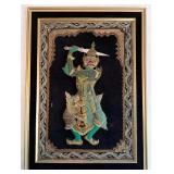 SAT073 - Thai Framed Embroidery Art Tapestry 