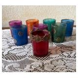 SAT094 - Set of 8 Glass Votive Candle Holders