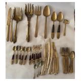 SAT107 - Thai Brass & Silver Plate Flatware