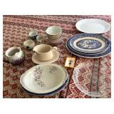 SAT118 - Ceramic Dishes, Pouring Cups, And Tea Cups